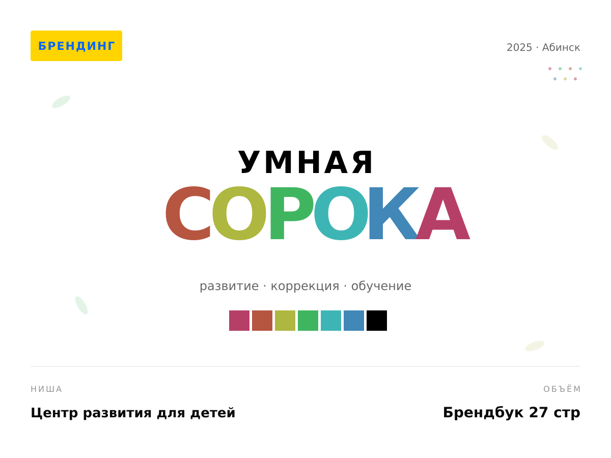 27 стр. — Брендбук Сороки